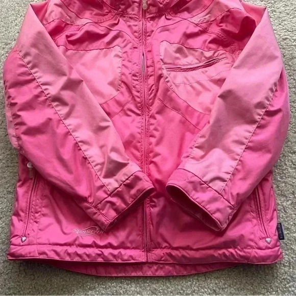Obermeyer Zenon Shell Waterproof Jacket Coat Pink Juniors Size 14 Kids Snow Ski - Picture 12 of 16